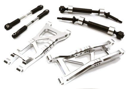 Billet Extended Rear Suspension Kit+Drive Shafts for Traxxas 1/10 Slash 2WD