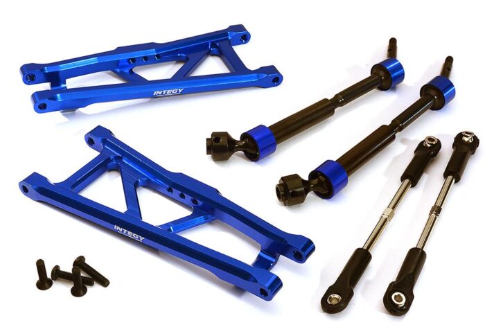 Billet Extended Rear Suspension Kit+Drive Shafts for Traxxas 1/10 Stampede 2WD - Image 1