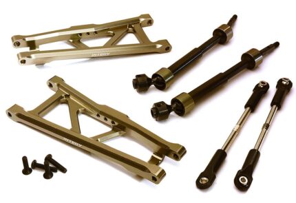 Billet Extended Rear Suspension Kit+Drive Shafts for Traxxas 1/10 Stampede 2WD