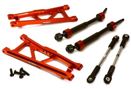 Billet Extended Rear Suspension Kit+Drive Shafts for Traxxas 1/10 Stampede 2WD
