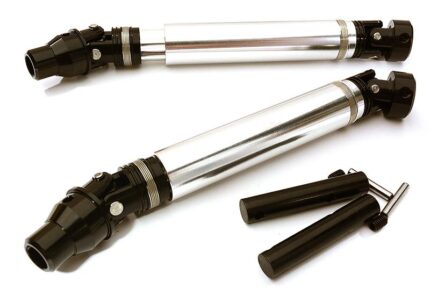 Billet Machined Alloy Universal Drive Shafts for Traxxas 1/10 E-Revo 2.0 - Silve