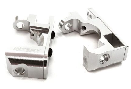 Billet Machined Alloy Caster Blocks for Traxxas 1/10 Rustler 4X4 - Silver
