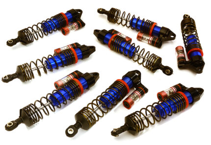 Billet Machined Piggyback Shock Set (8) for Traxxas 1/10 Scale E-Maxx Brushless