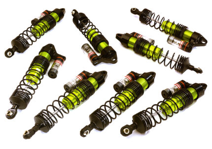 Billet Machined Piggyback Shock Set (8) for Traxxas 1/10 Scale E-Maxx Brushless