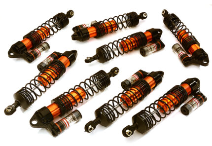 Billet Machined Piggyback Shock Set (8) for Traxxas 1/10 Scale E-Maxx Brushless