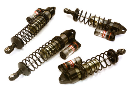 Machined Piggyback Shock Set (4) for Traxxas 1/10 Stampede 4X4 & Rustler 4X4