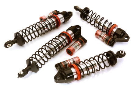 Machined Piggyback Shock Set (4) for Traxxas 1/10 Stampede 4X4 & Rustler 4X4