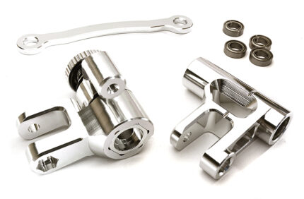 Silver Billet Machined Steering Bellcrank for Losi 1/5 Desert Buggy XL-E