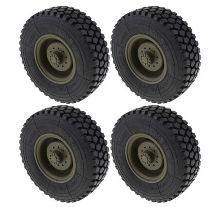 Tire & Wheels (4) for HG-P801 8X8 RC Military Truck