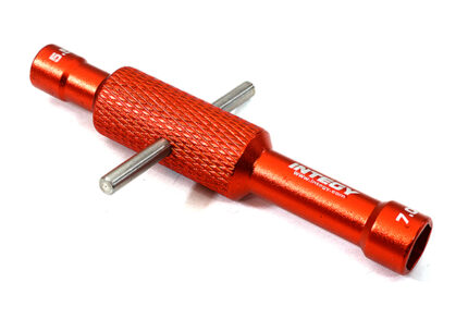 Dual Size Hex Socket Wrench 5.5mm + 7mm - Red