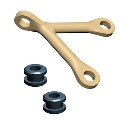Front/Rear Bridge Fixings JK015-56 Yellow for HG-P801 1/12 8X8 RC Military Truck