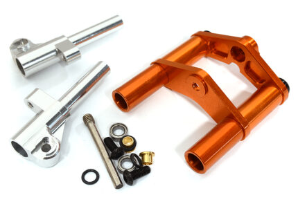 Billet Machined Front Fork Upgrade Set for Tamiya T3-01 Dancing Rider - Orange
