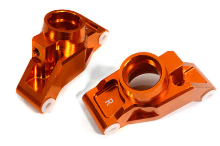 Billet Machined Rear Hub Carriers for Traxxas 1/10 Maxx 4S Truck - Orange