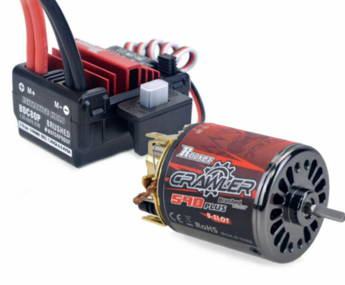 Surpass Hobby Crawler 16T 5-Slot 540 Plus Brushed Motor w/ BCD80P 80A ESC - Image 1