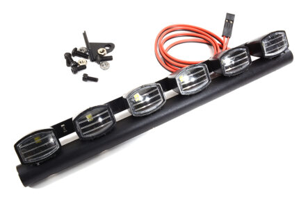 Realistic Roof Top Spot LED (6) Light Set 150mm Wide for 1/10 Off-Road Vehicles