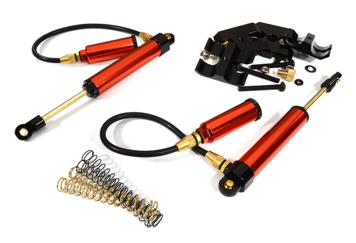 Realistic Remote Reservoir 100mm Shock (2) w/ Internal Spring for 1/10 Off-Road - Image 1