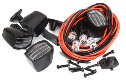 Bright LED (4) Light Kit, Plastic Housings for 1/10 & 1/8 Scale RC