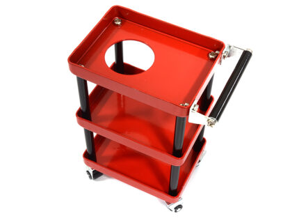 Realistic Scale Model 3-Tier Rolling Metal Storage Organizer Cart for RC