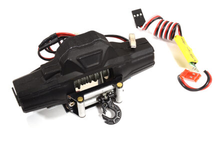 Realistic Heavy-Duty Winch w/ Receiver 3rd Ch. Controller for 1/10 Scale Crawler
