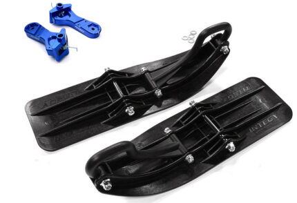 Front Sled Ski Attachment Set for Traxxas 1/10 Maxx 4S Truck (for RWD) - Blue
