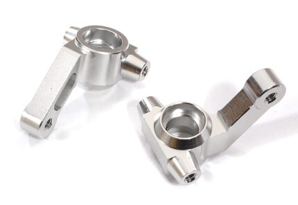 Machined Alloy Steering Knuckles for Associated DR10 Drag Race Car RTR - Silver