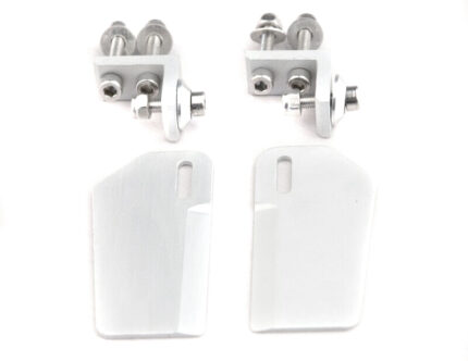Billet Machined Turn Fins Set w/ Mount 50x25x1.4mm for RC Boat