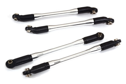Rear Upper and Lower Suspension Links(4) w/ Rod Ends for Axial 1/10 SCX10 II 6X6