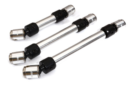 Machined Alloy Center Drive (3) Shafts for Axial 1/10 SCX10 II 6X6 - Silver
