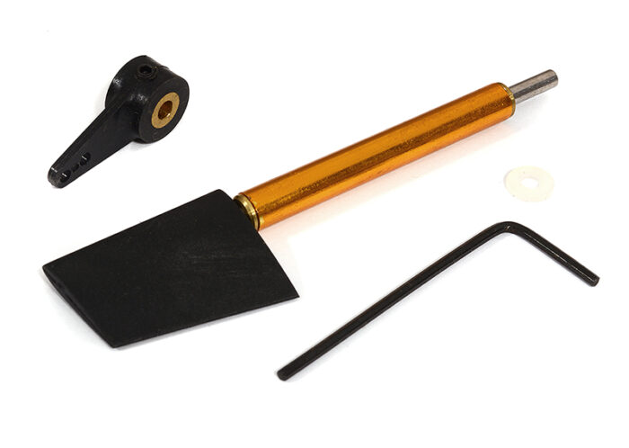Nylon Rudder Assembly Height=28mm w/ Steering Arm 2mm Hole for RC Boat - Image 1