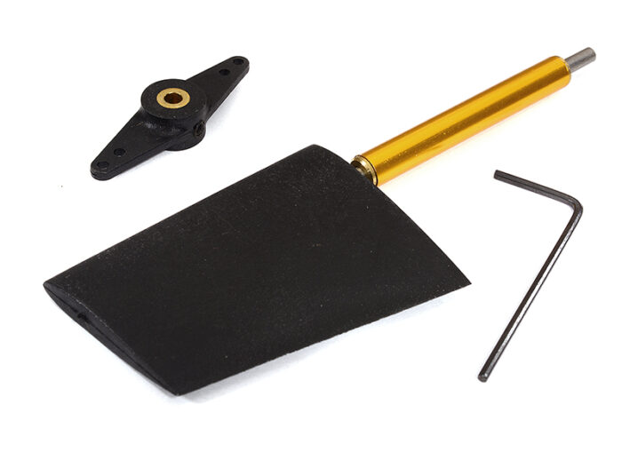 Nylon Rudder Assembly Height=52mm w/ Steering Arm 2mm Hole for RC Boat - Image 1