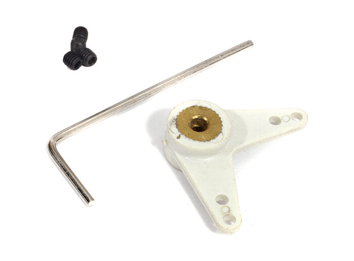Nylon L-Shape Steering Arm 3mm Shaft Size L=25mm 2mm Hole for RC Boats - Image 1