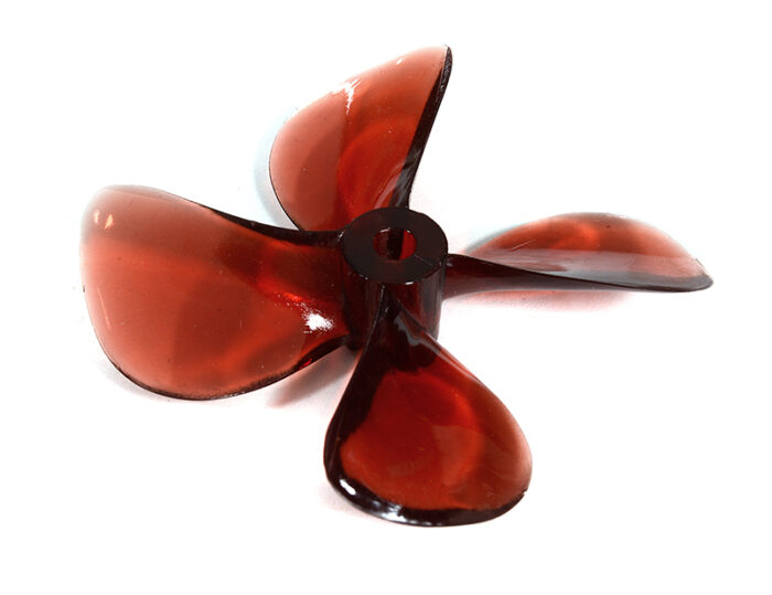 Plastic 60mm 4-Blade Propeller 4mm for RC Boats - Image 1