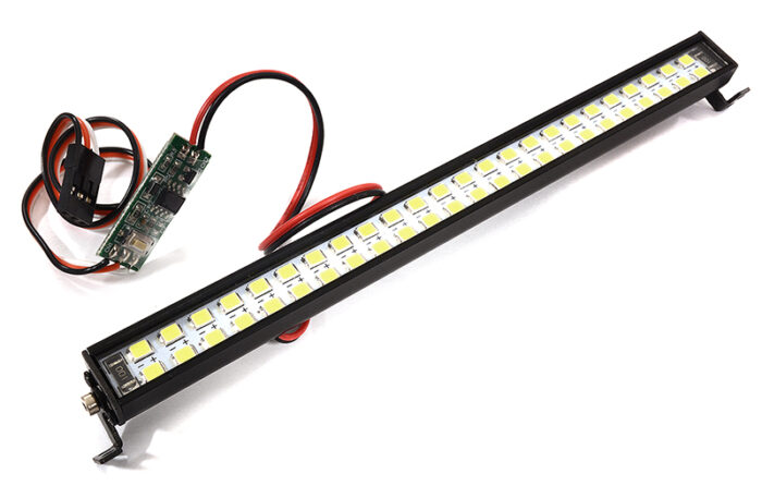 White LED Light Bar On/Off/Flash w/ 3 Modes for Traxxas, Axial & Tamiya RC 148mm - Image 1
