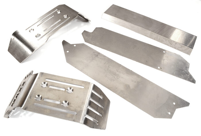 Stainless Steel Armor Skid Plates for Traxxas 1/10 Maxx 4S Truck - Image 1