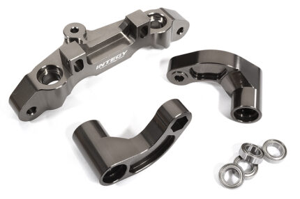 Billet Machined Grey Steering Bellcrank for Arrma 1/5 Kraton 4X4 8S BLX