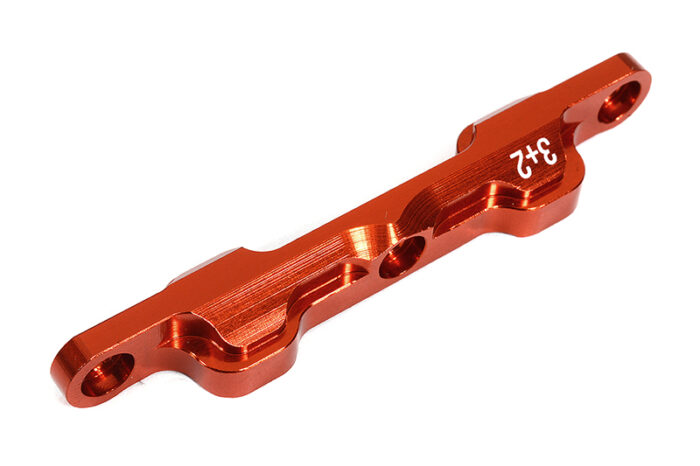 Billet Machined Red 3+2 Rear Arm Mount C for Team Associated DR10 Drag Race Car - Image 1