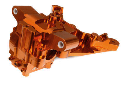 Orange Front Bulkhead Upgrade for Traxxas 1/10 Maxx 4S - Billet Machined