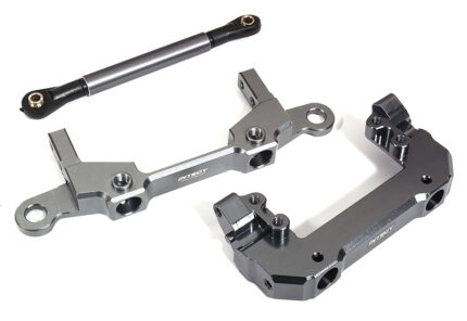 Machined F&R Bumper Mounts w/ Steering Servo Mount & Linkage for Axial SCX10 III