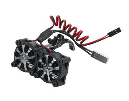 Alloy Mount + Thermo Controlled Twin Cooling Fan for Motor 36mm O.D.
