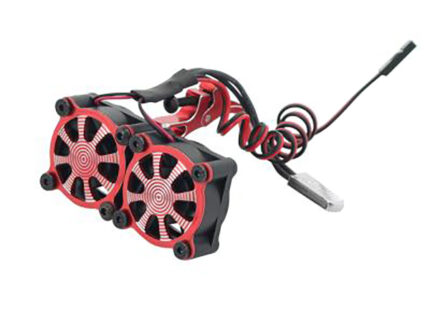 Alloy Mount + Thermo Controlled Twin Cooling Fan for Motor 36mm O.D.