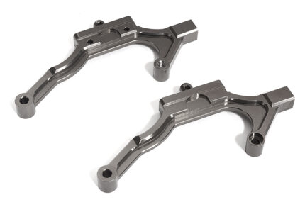 Machined Grey Rear Body Mount Braces for Associated DR10 Drag Race Car RTR