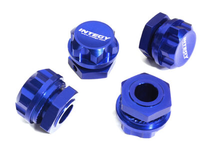 Billet Machined Blue Wheel Adapters for Arrma 1/7 Limitless All-Road Speed Bash