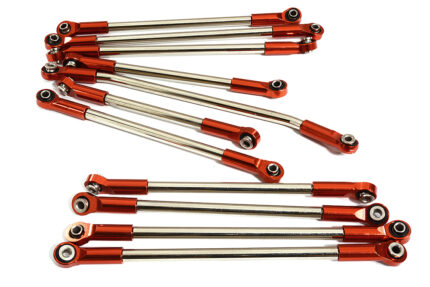 Billet Machined Red Linkage (11) Set for Element RC 1/10 Scale Enduro Sendero