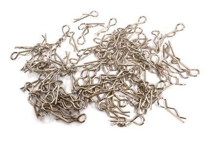Bent-Up Body Clips (100) for 1/16 Scale RC (LxW=18x5.5mm)