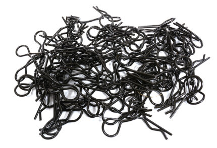Bent-Up Body Clips (100) for 1/8 Scale RC (LxW=33x12mm)