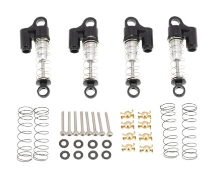 Black Alloy Machined Reservoir Friction Damper Set for Axial 1/24 SCX24