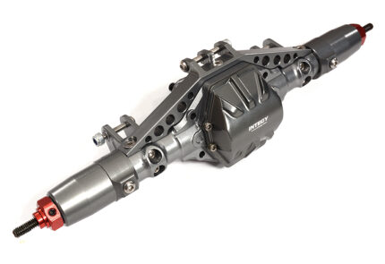 Billet Machined T12 Rear Axle for Axial 1/10 SCX-10 Dingo Honcho Jeep - Gunmetal