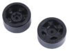 Black Billet Machined Alloy Wheels (2) for Axial 1/24 SCX24 Rock Crawler