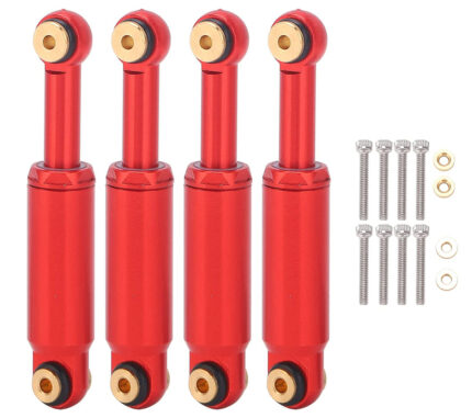 Billet Machined Alloy Shocks (4) for Axial 1/24 SCX24 Rock Crawler