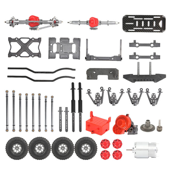 Billet Machined 1/10 DGCX10 Trail Roller 4WD Off-Road Scale Crawler Kit - Image 6